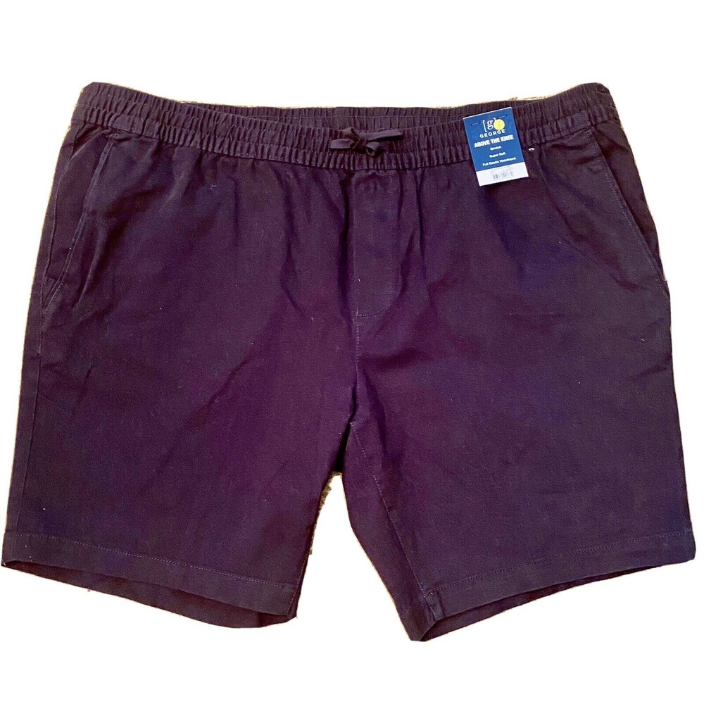 Men’s ‘Above the Knee’ Shorts Pull On Stretch Black Size 2XL George BRAND NEW